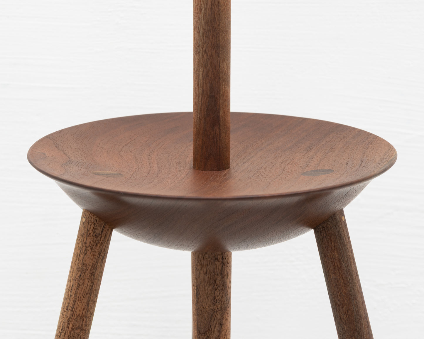 TRIPOD LAMP - TURNED CLARO WALNUT, SCRATCH MADE PLUG
