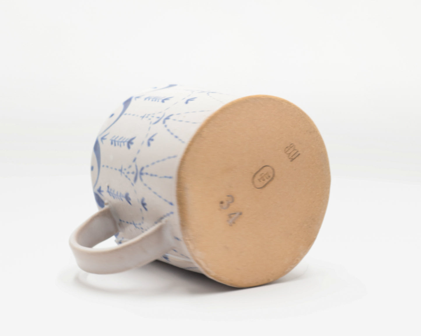 HAND-PAINTED CERAMIC COFFEE MUG - #5224