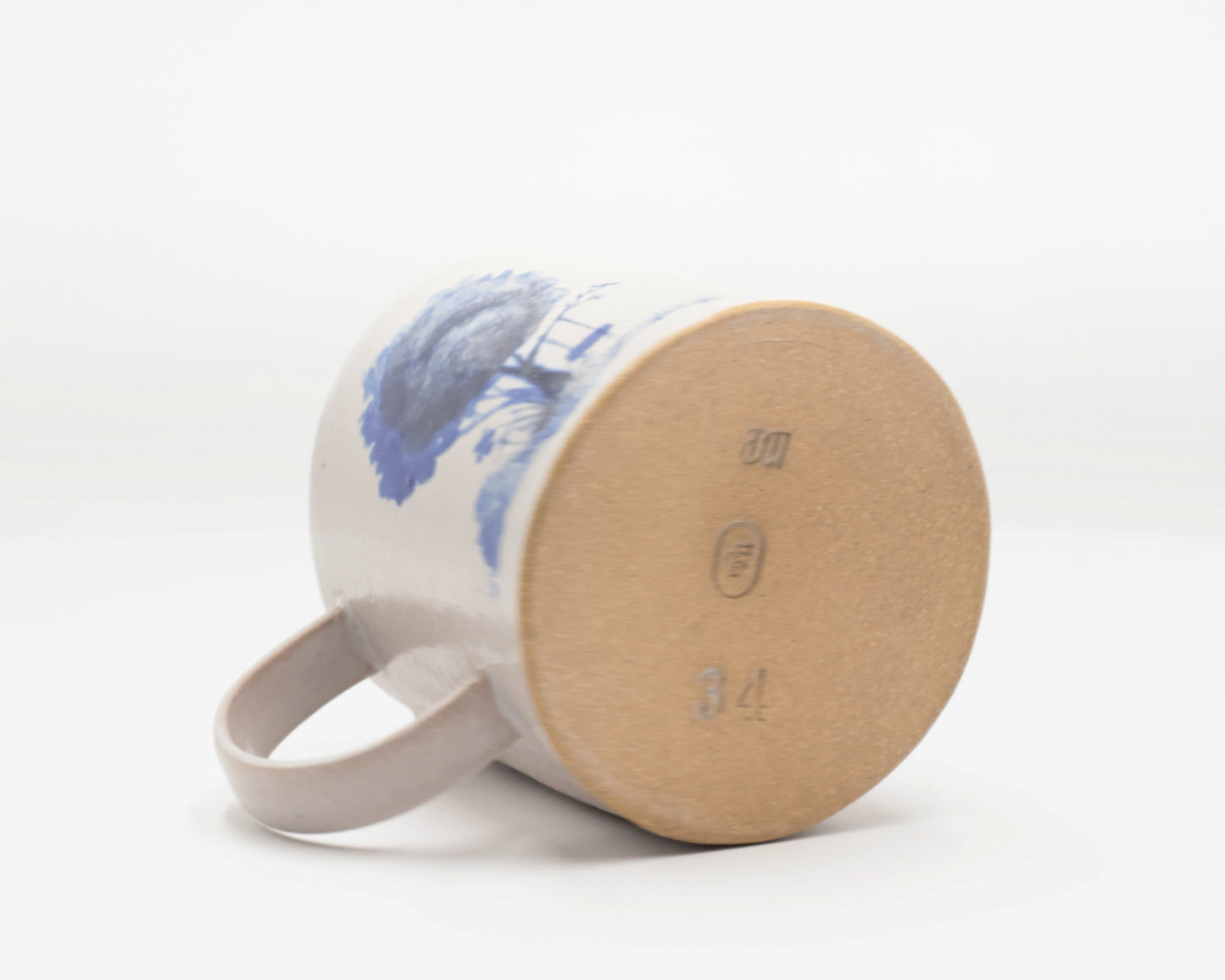 HAND-PAINTED CERAMIC COFFEE MUG - #5225