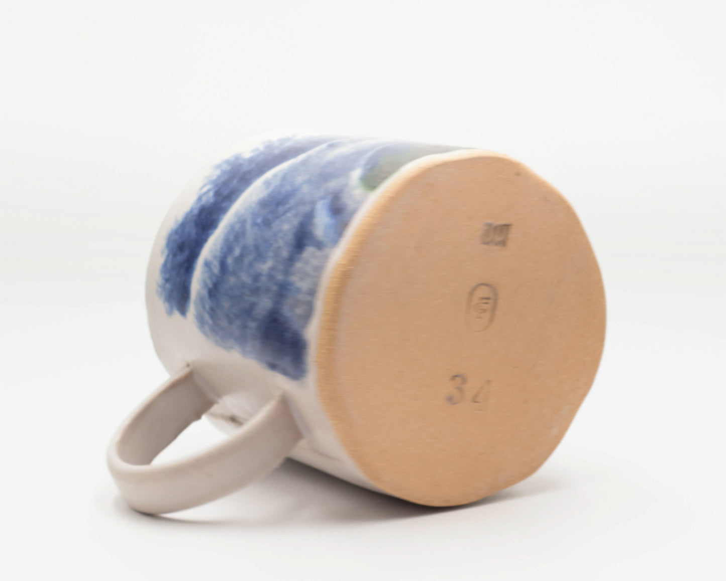 HAND-PAINTED CERAMIC COFFEE MUG - #5236