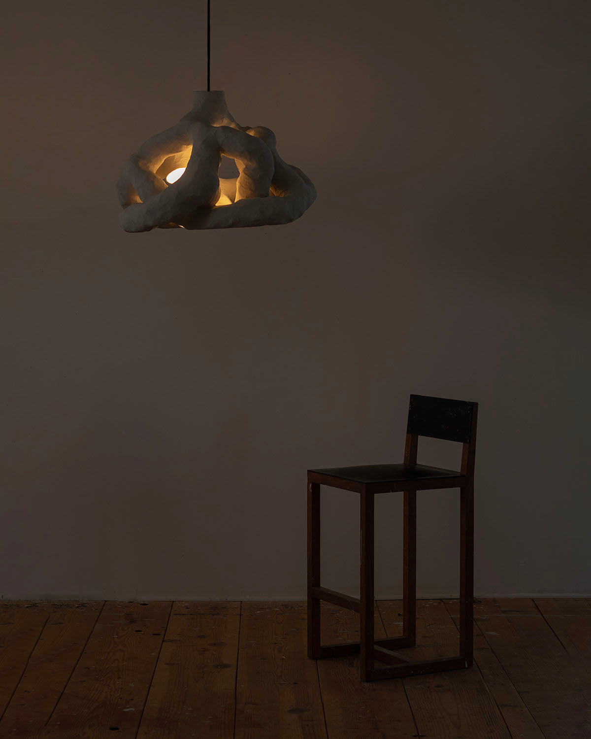 HANGING LIGHT SCULPTURE BY JEN WINK HAYS - 6 LIGHT CHANDELIER