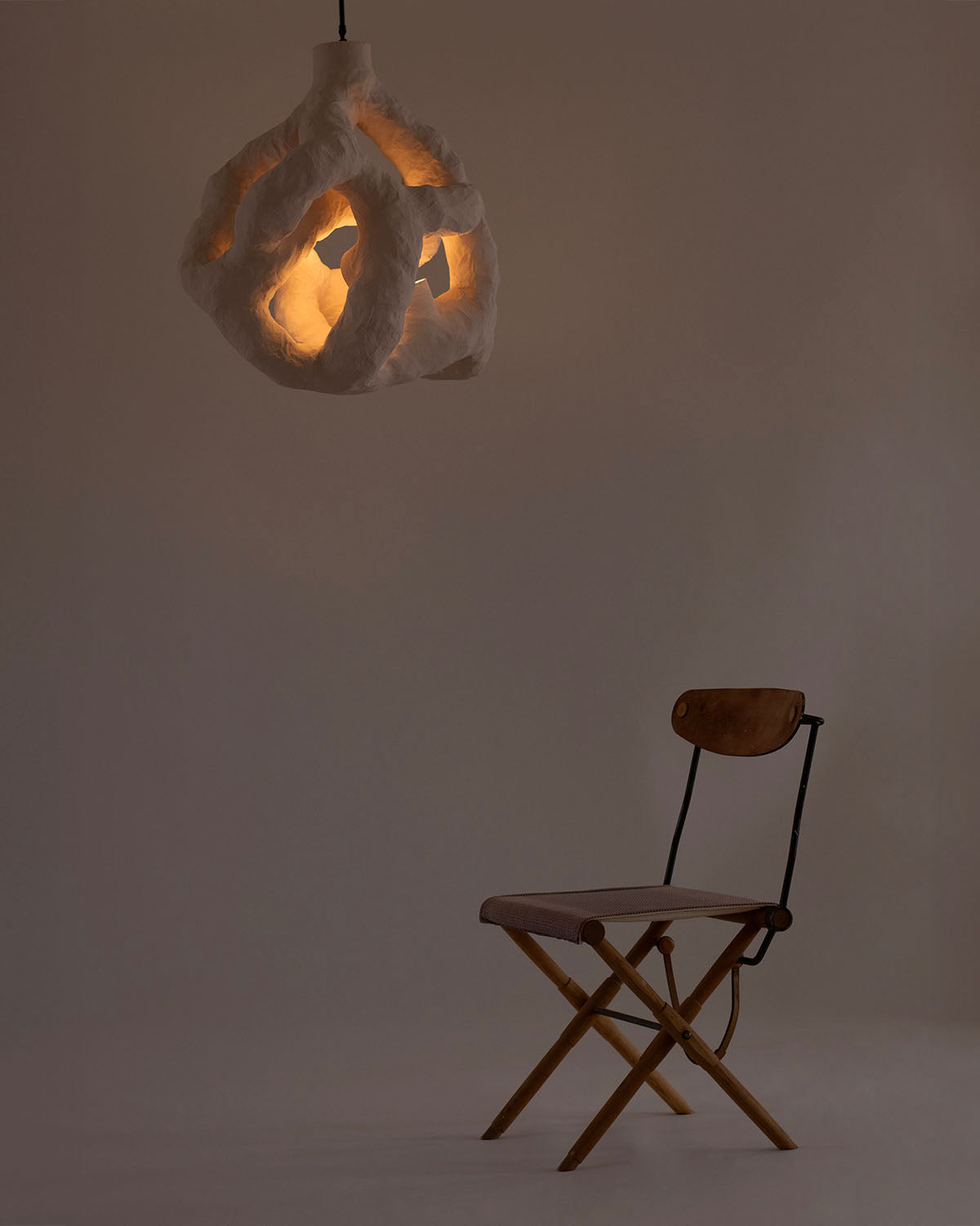 HANGING LIGHT SCULPTURE BY JEN WINK HAYS - 5 LIGHT CHANDELIER