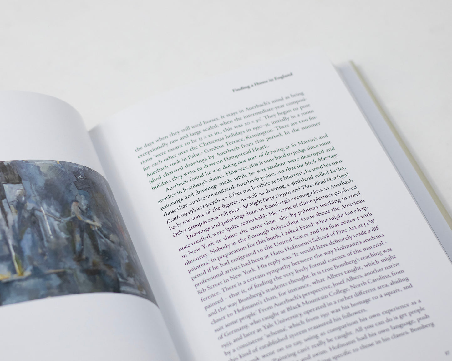 HARDCOVER COPY OF "FRANK AUERBACH: SPEAKING AND PAINTING" BY CATHERINE LAMPERT