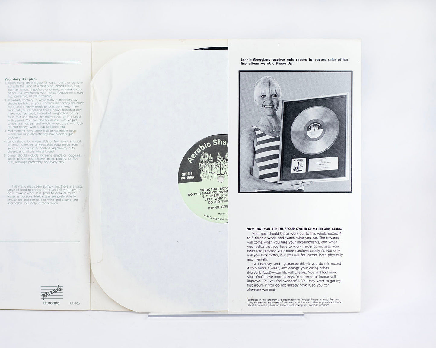 VINTAGE 1982 "JOANIE GREGGAINS AEROBIC SHAPE UP II" LP