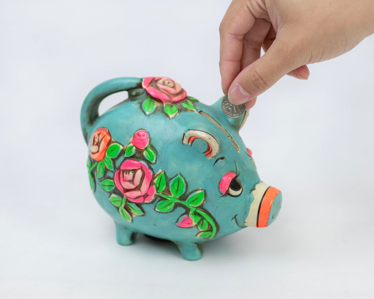 VINTAGE 1967 HOLIDAY FAIR PIGGY BANK