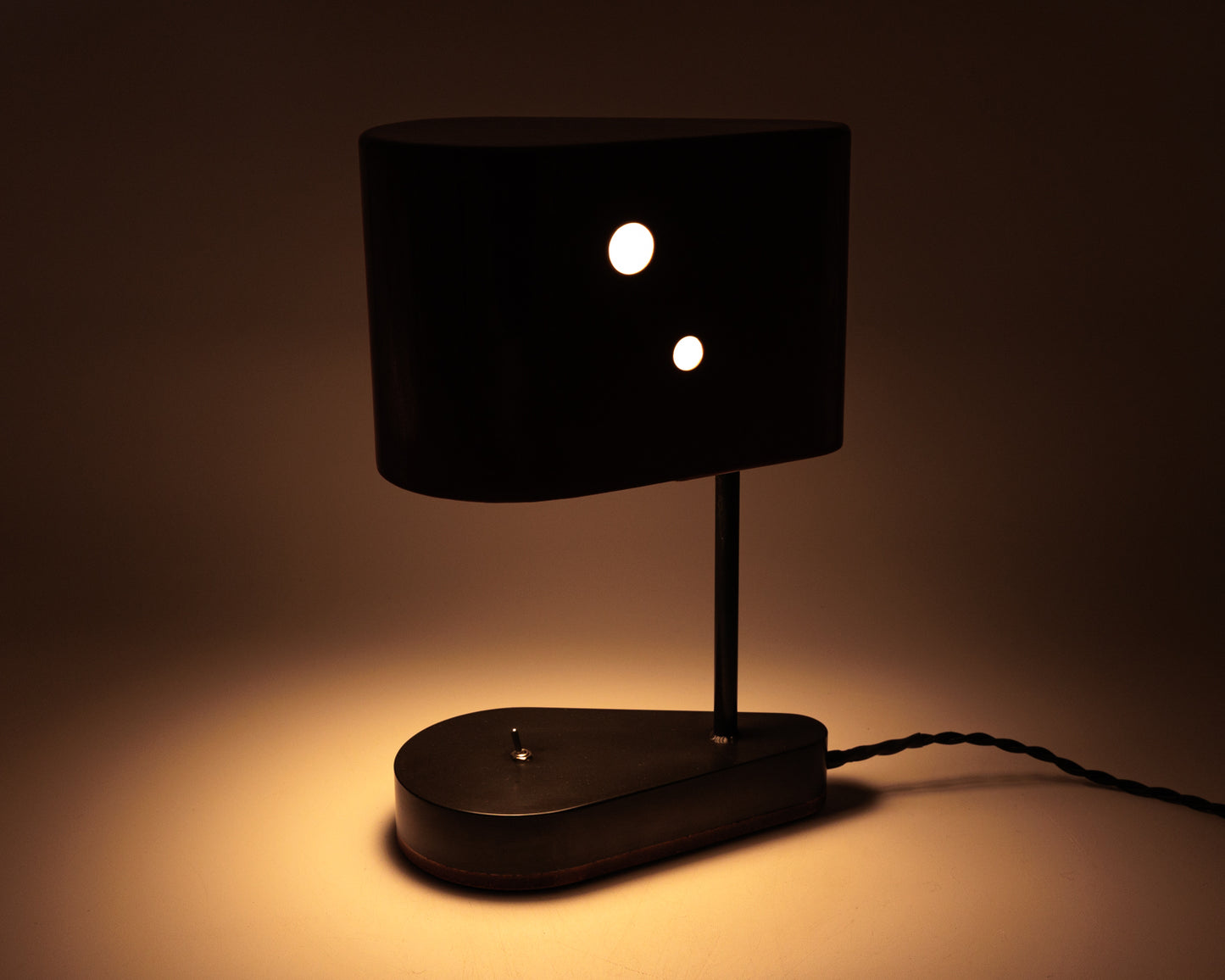 CONCIERGE LAMP - MAROON BRUSH PAINTED BILLET STEEL
