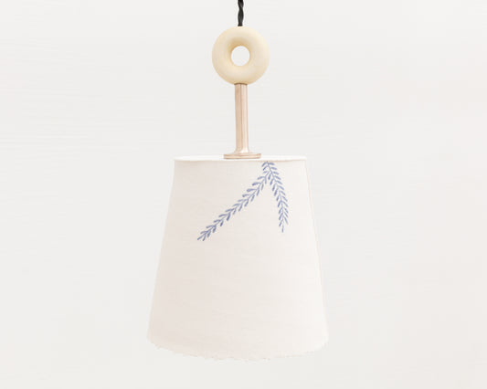 RAST PENDANT - BRONZE FIXTURE, HAND-PAINTED PORCELAIN SHADE