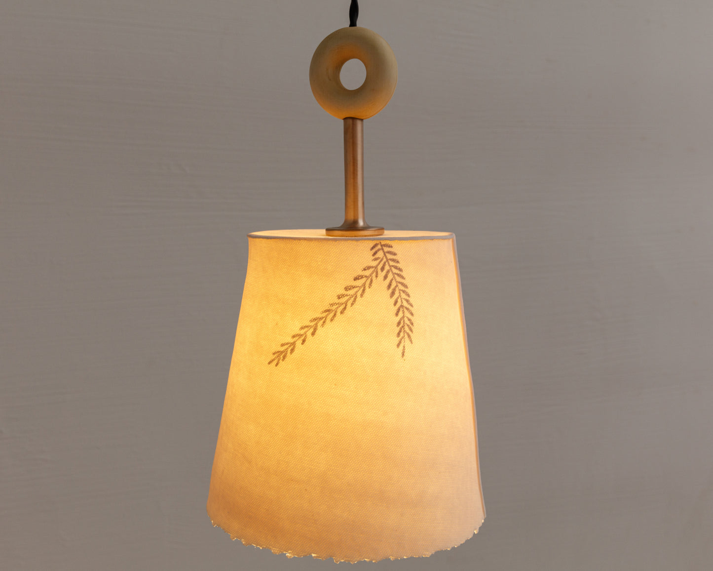 RAST PENDANT - BRONZE FIXTURE, HAND-PAINTED PORCELAIN SHADE