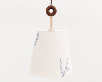 RAST PENDANT - BRONZE FIXTURE, HAND-PAINTED PORCELAIN SHADE