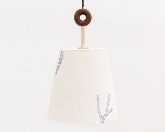RAST PENDANT - BRONZE FIXTURE, HAND-PAINTED PORCELAIN SHADE