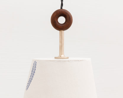 RAST PENDANT - BRONZE FIXTURE, HAND-PAINTED PORCELAIN SHADE