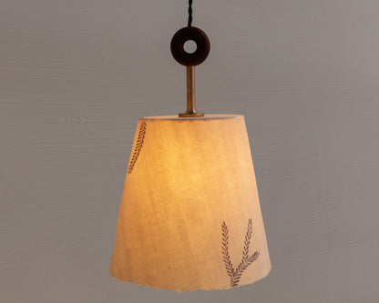RAST PENDANT - BRONZE FIXTURE, HAND-PAINTED PORCELAIN SHADE