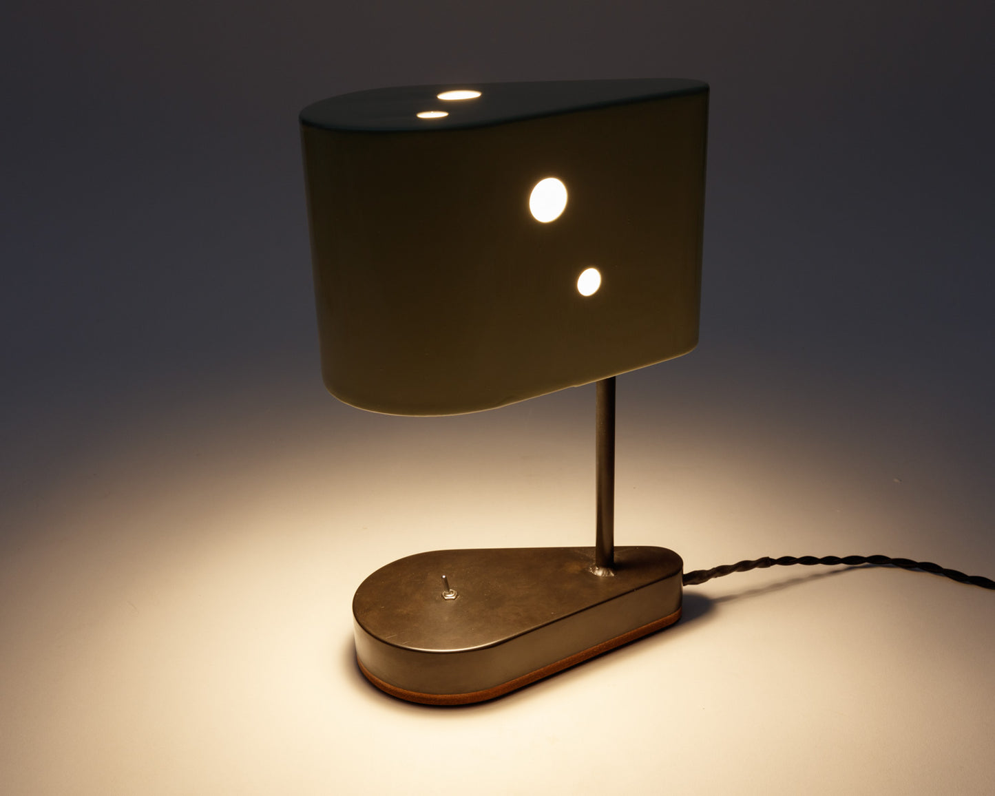 CONCIERGE LAMP - MINT GREEN BRUSH PAINTED BILLET STEEL