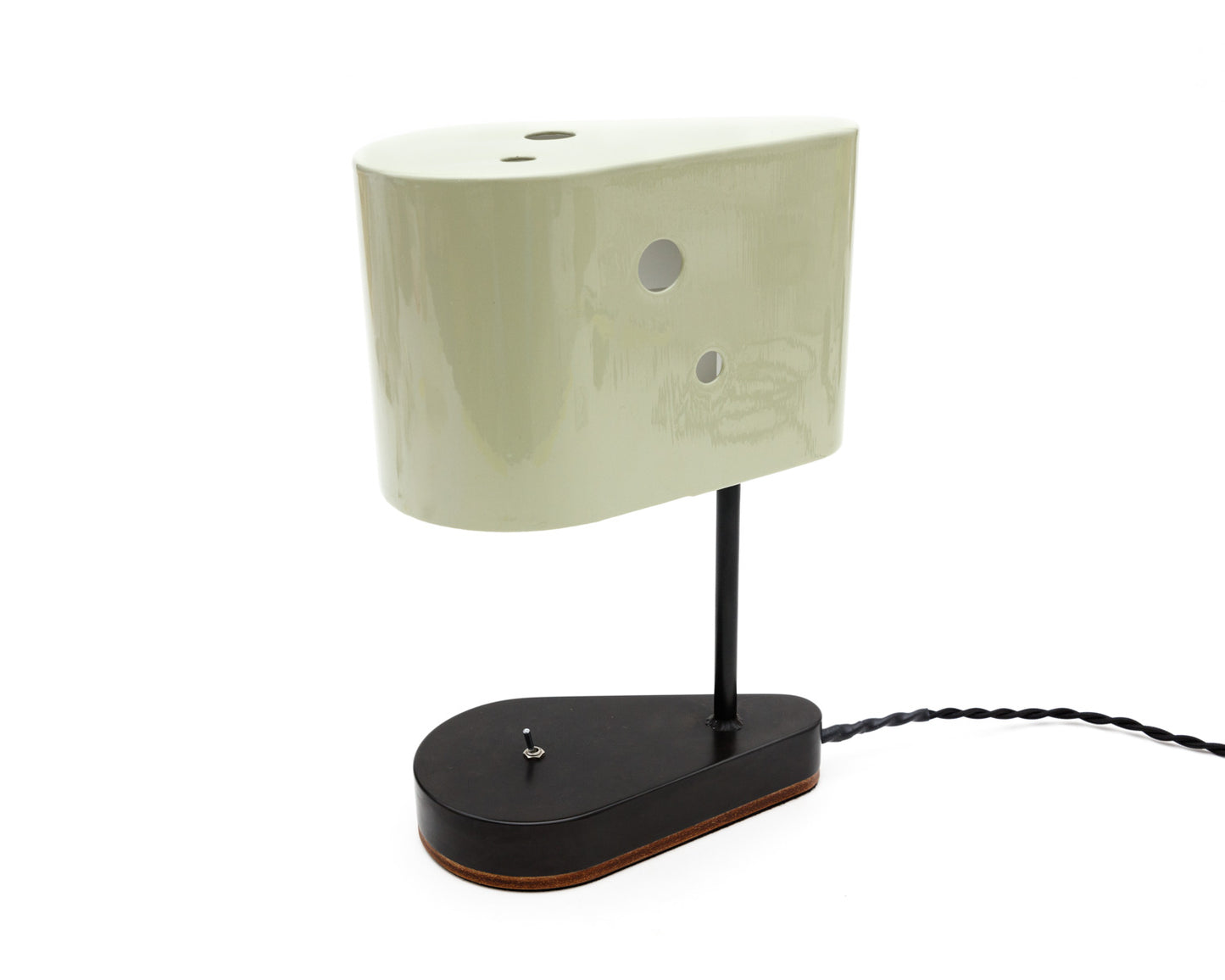 CONCIERGE LAMP - MINT GREEN BRUSH PAINTED BILLET STEEL