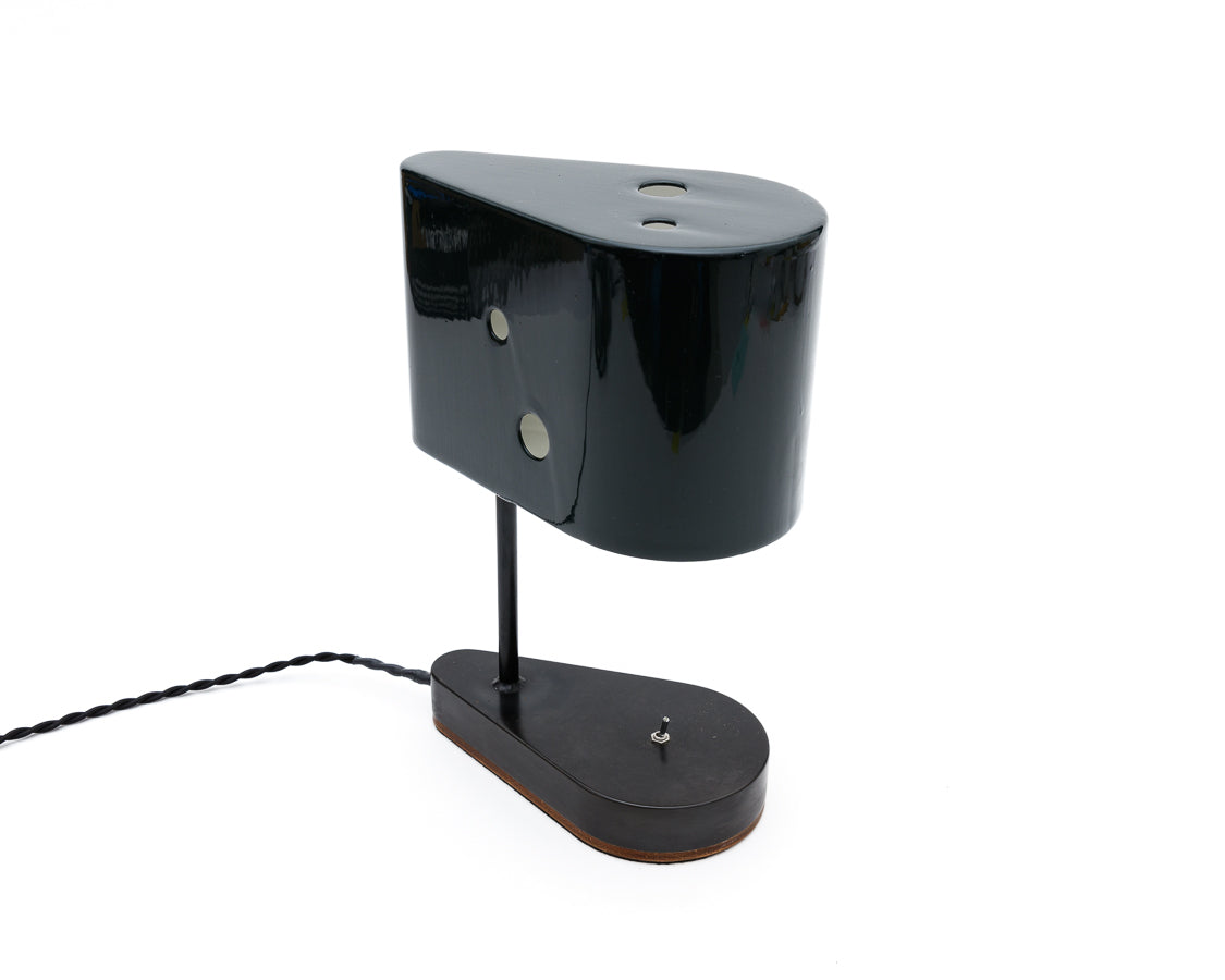CONCIERGE LAMP - DARK GREEN BRUSH PAINTED BILLET STEEL