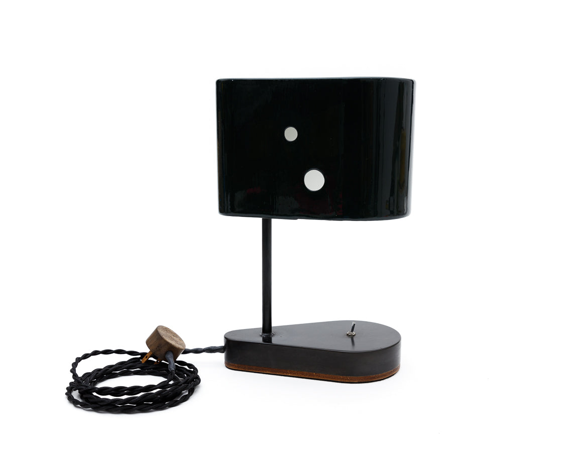 CONCIERGE LAMP - DARK GREEN BRUSH PAINTED BILLET STEEL