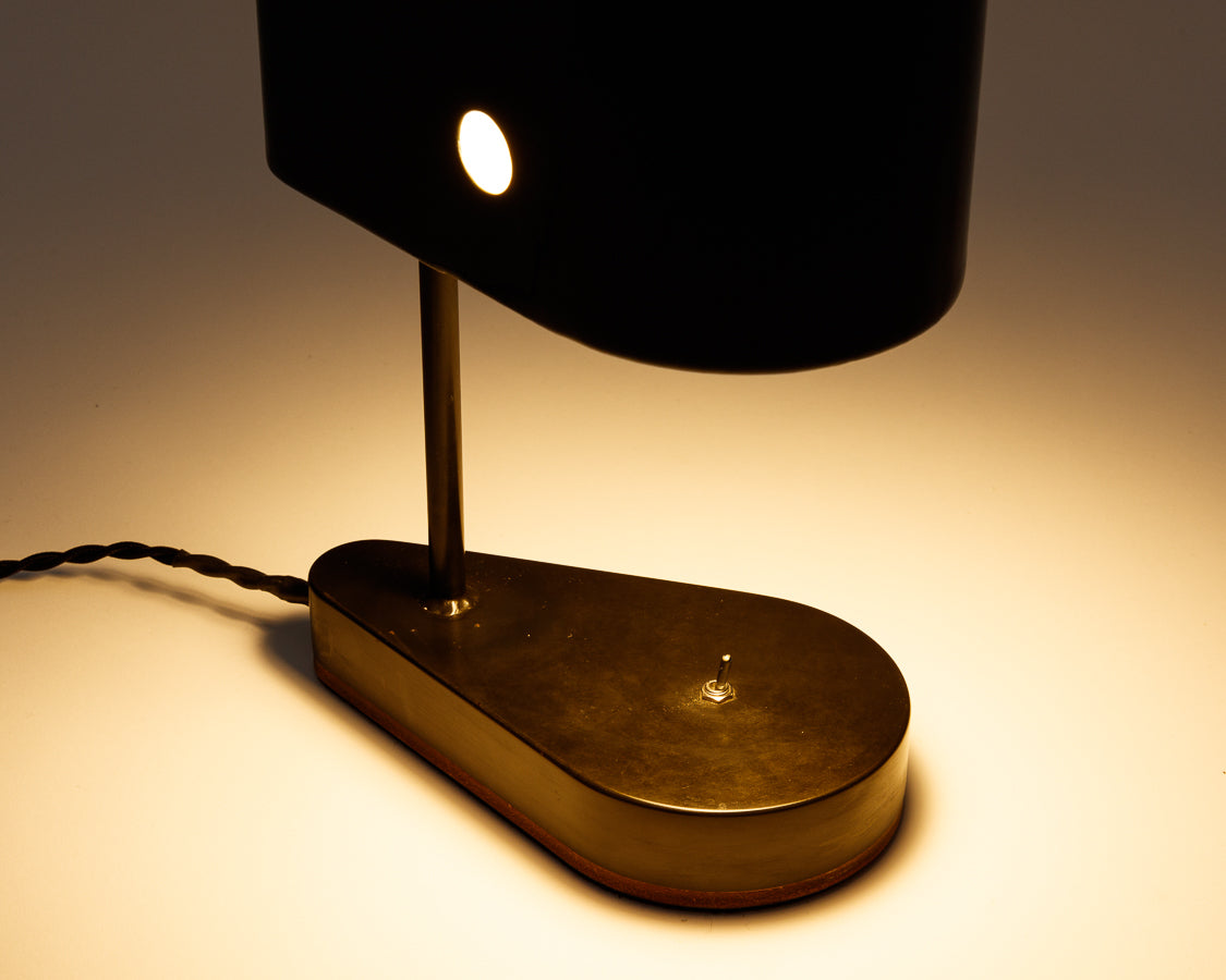 CONCIERGE LAMP - DARK GREEN BRUSH PAINTED BILLET STEEL