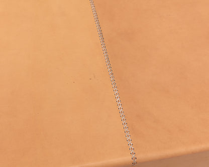 CAPTAIN'S CREDENZA - 78" L, NUDE LEATHER, NATURAL BRONZE HARDWARE