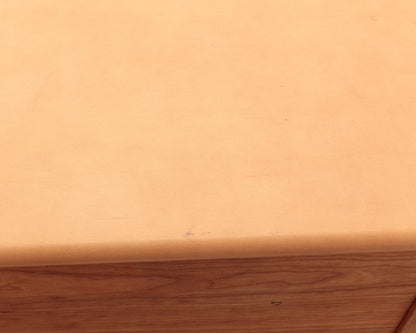 CAPTAIN'S CREDENZA - 78" L, NUDE LEATHER, NATURAL BRONZE HARDWARE