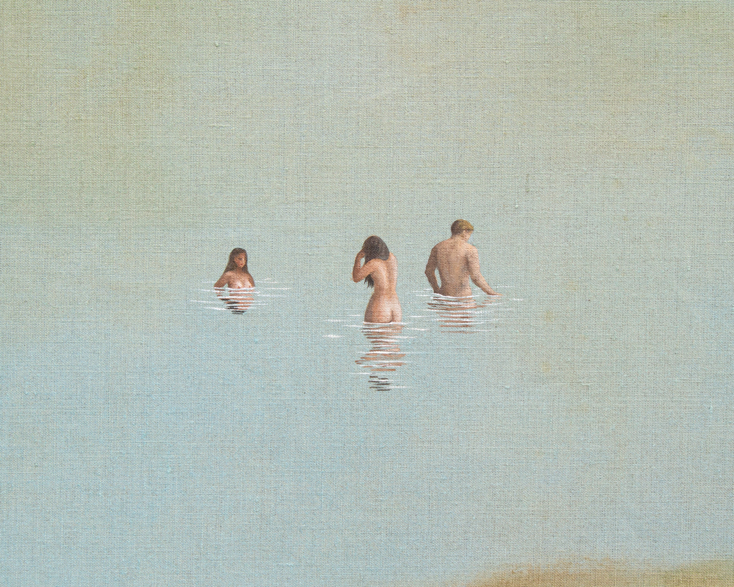ACRYLIC ON LINEN PAINTING FROM TYLER HAYS STUDIO - 45" H X 36" W