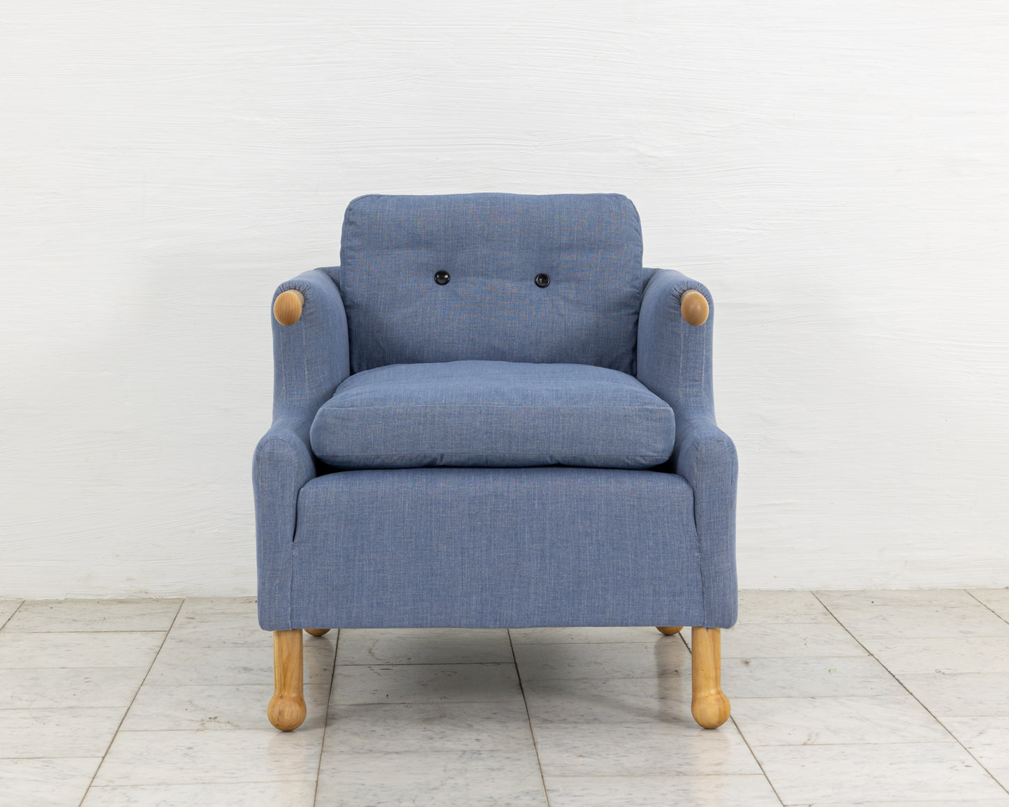 MABEL CLUB CHAIR - BDDW FABRIC #206, NATURAL MAPLE ARMS AND FEET