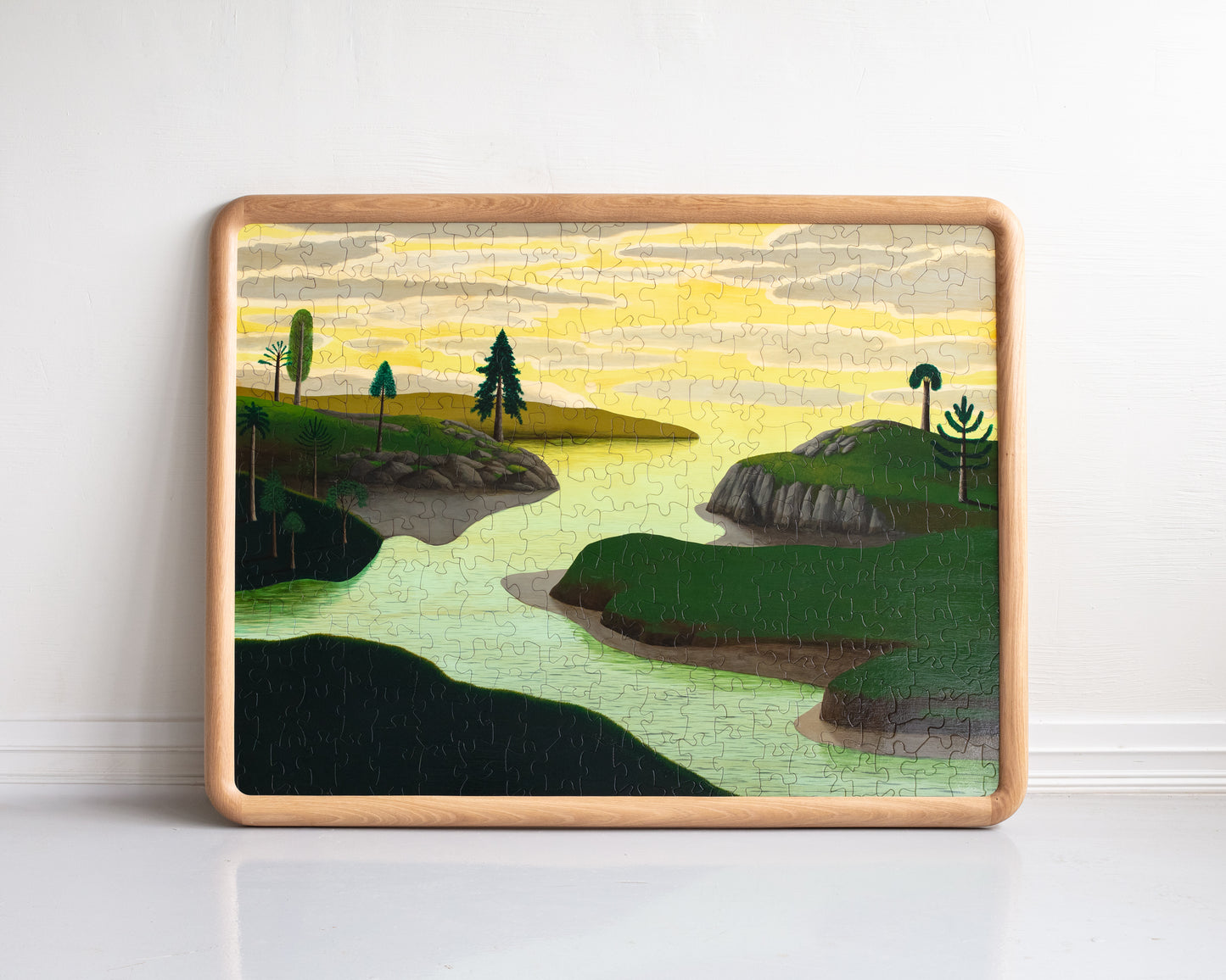 HAND-PAINTED JIGSAW PUZZLE - LANDSCAPE #118 - 49" H X 63" W