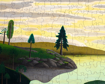 HAND-PAINTED JIGSAW PUZZLE - LANDSCAPE #118 - 49" H X 63" W