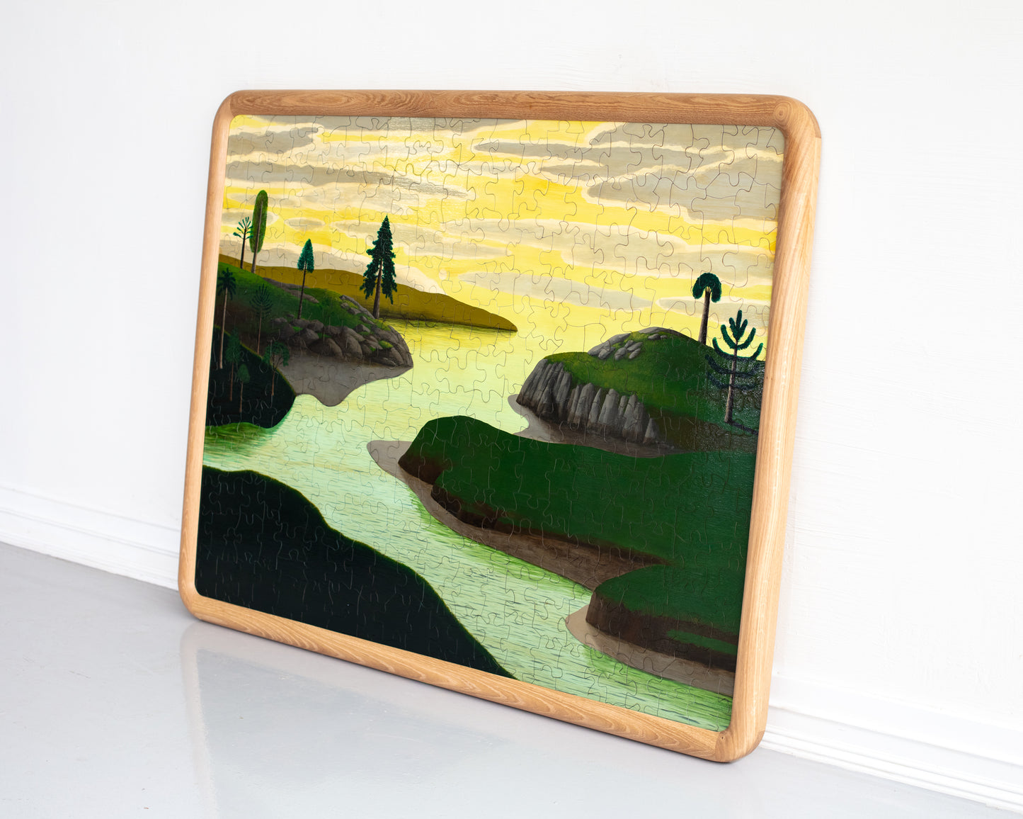 HAND-PAINTED JIGSAW PUZZLE - LANDSCAPE #118 - 49" H X 63" W