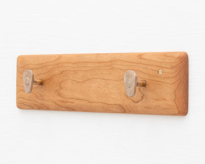 COAT RACK - CHERRY AND BRONZE