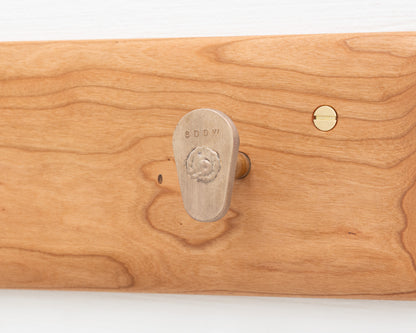 COAT RACK - CHERRY AND BRONZE