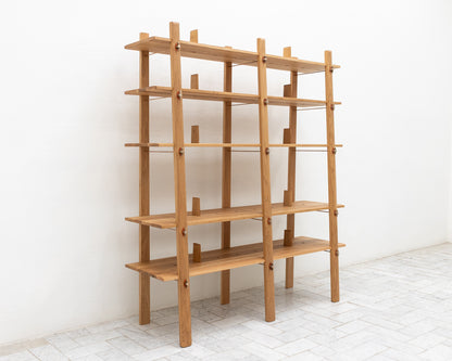 MARKET SHELF - 84" H, NATURAL OAK