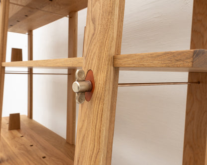 MARKET SHELF - 84" H, NATURAL OAK