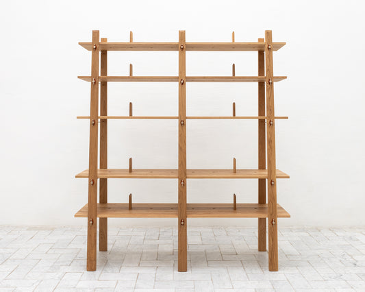 MARKET SHELF - 84" H, NATURAL OAK