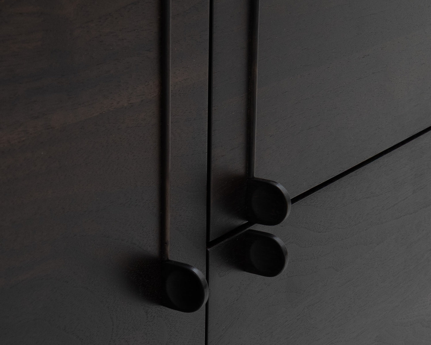 LAKE MID CREDENZA - 95" L, EBONIZED WALNUT EXTERIOR, EBONIZED WALNUT FACES