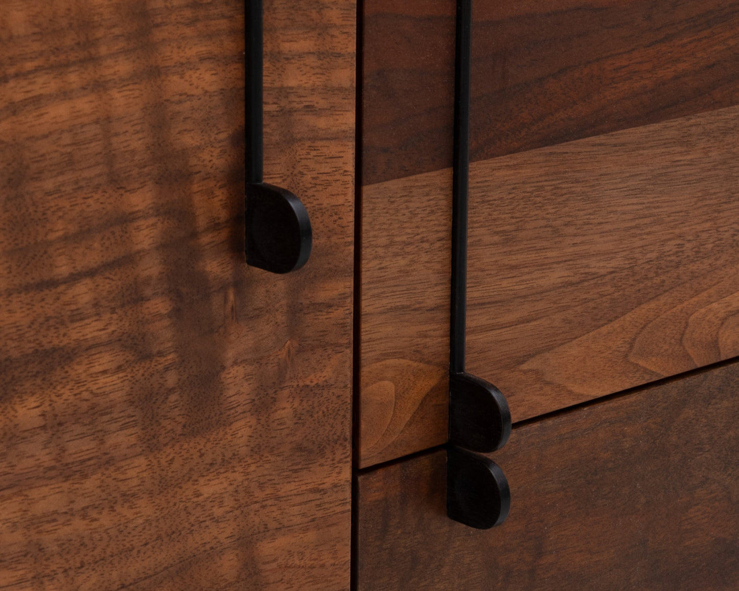 LAKE CREDENZA - 67" L, WHITE LACQUER EXTERIOR, CLARO WALNUT FACES
