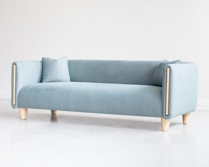 NOBOL SOFA - 7'L, BDDW FABRIC #442, NATURAL MAPLE FEET