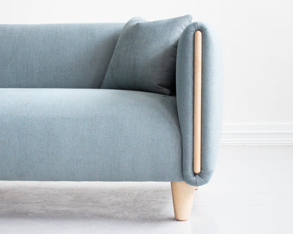 NOBOL SOFA - 7'L, BDDW FABRIC #442, NATURAL MAPLE FEET