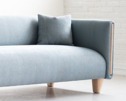 NOBOL SOFA - 7'L, BDDW FABRIC #442, NATURAL MAPLE FEET