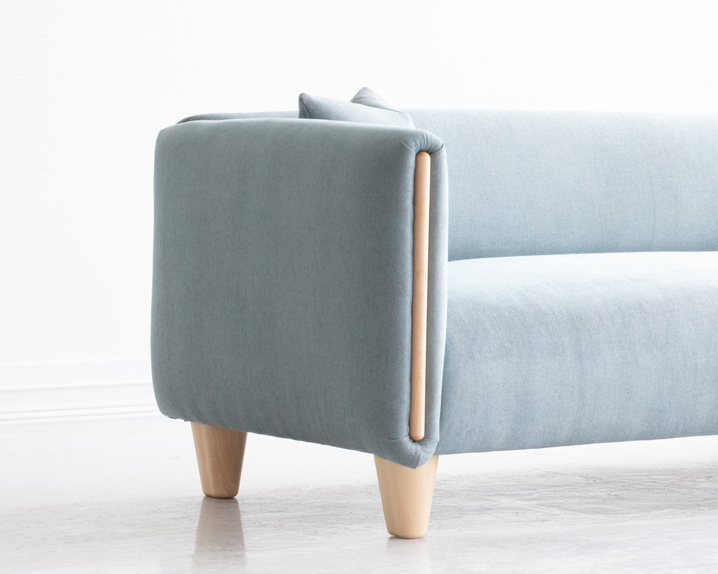 NOBOL SOFA - 7'L, BDDW FABRIC #442, NATURAL MAPLE FEET