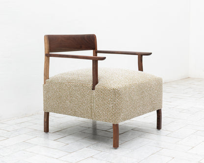 BERIN CLUB CHAIR - BDDW FABRIC #414, CLARO WALNUT