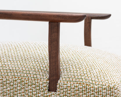 BERIN CLUB CHAIR - BDDW FABRIC #414, CLARO WALNUT