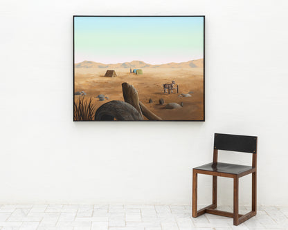 ACRYLIC ON LINEN PAINTING - DESERT LANDSCAPE #7 - 42" H X 52" W