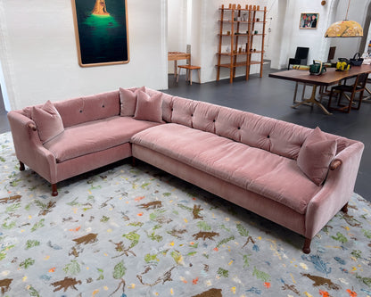 MABEL SECTIONAL SOFA - 10' X 6', BDDW FABRIC #046, CLARO WALNUT ARMS AND FEET