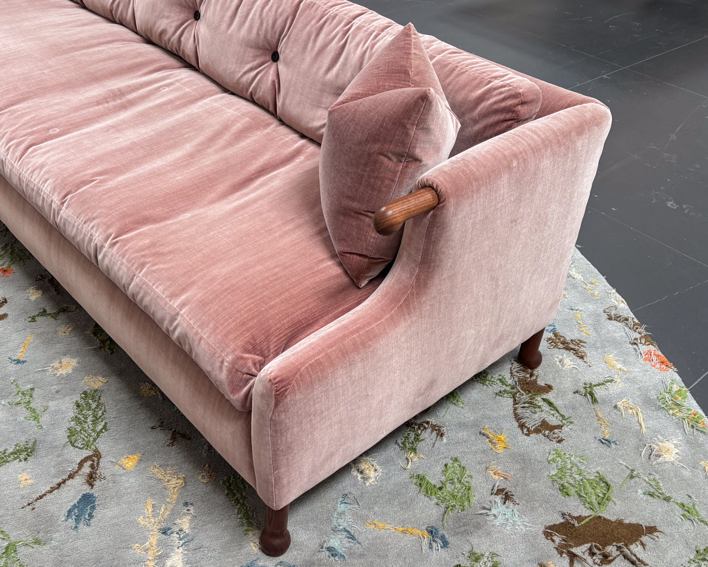 MABEL SECTIONAL SOFA - 10' X 6', BDDW FABRIC #046, CLARO WALNUT ARMS AND FEET
