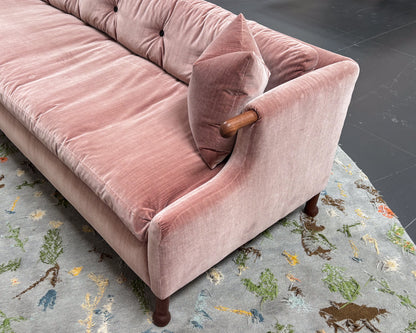 MABEL SECTIONAL SOFA - 10' X 6', BDDW FABRIC #046, CLARO WALNUT ARMS AND FEET