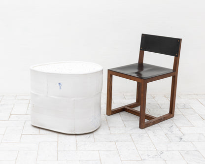 DALE BLONE SIDE TABLE - 21" H, HAND-PAINTED CERAMIC, HAND MADE TILE