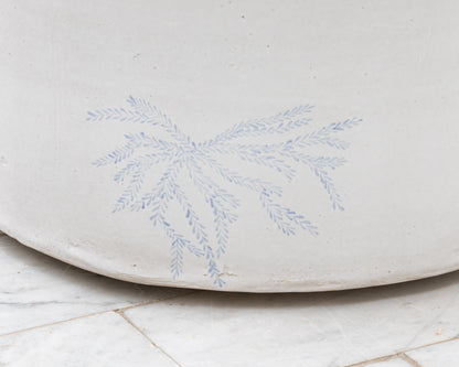 DALE BLONE SIDE TABLE - 21" H, HAND-PAINTED CERAMIC, HAND MADE TILE