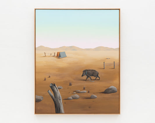 ACRYLIC ON LINEN PAINTING - DESERT LANDSCAPE #11 - 52" H X 42" W