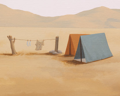 ACRYLIC ON LINEN PAINTING - DESERT LANDSCAPE #11 - 52" H X 42" W