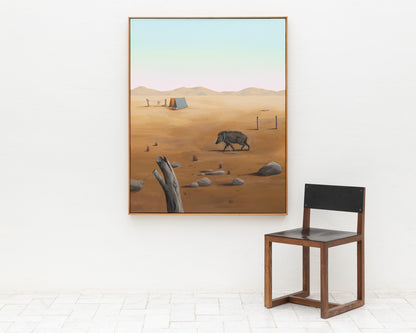 ACRYLIC ON LINEN PAINTING - DESERT LANDSCAPE #11 - 52" H X 42" W